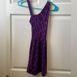 Purple giraffe print dress